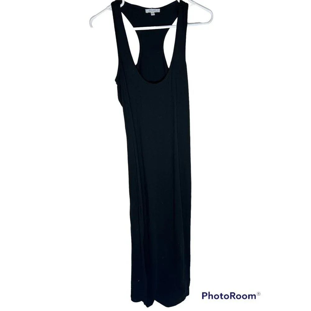 Calme by Johnny Was Black Racer Back Knit Maxi Dress Size Medium NEW